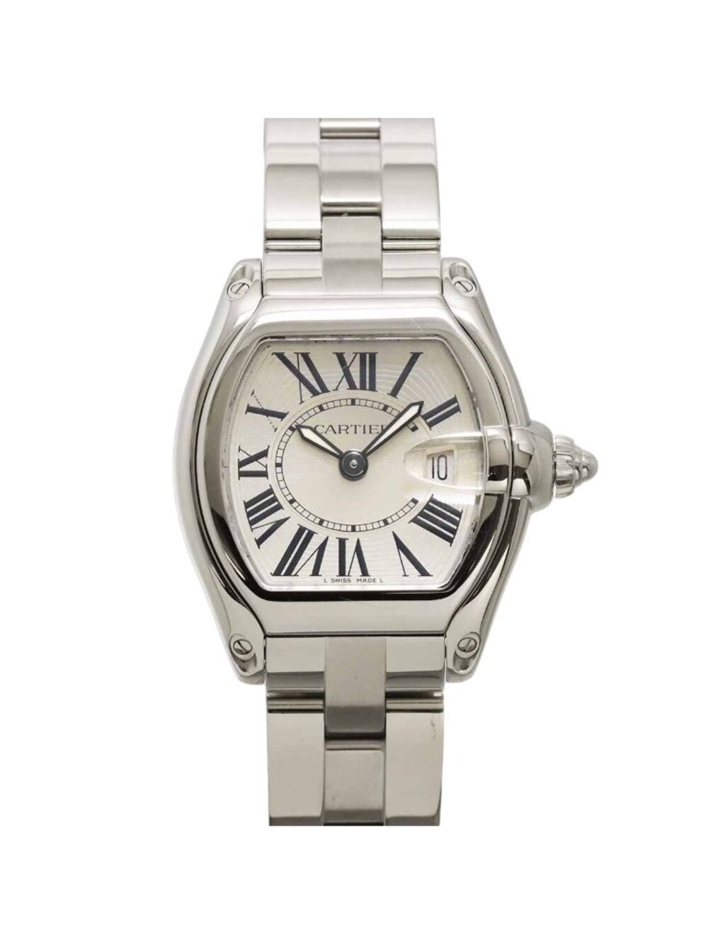 Cartier Roadster SM Watch Date Silver Quartz
